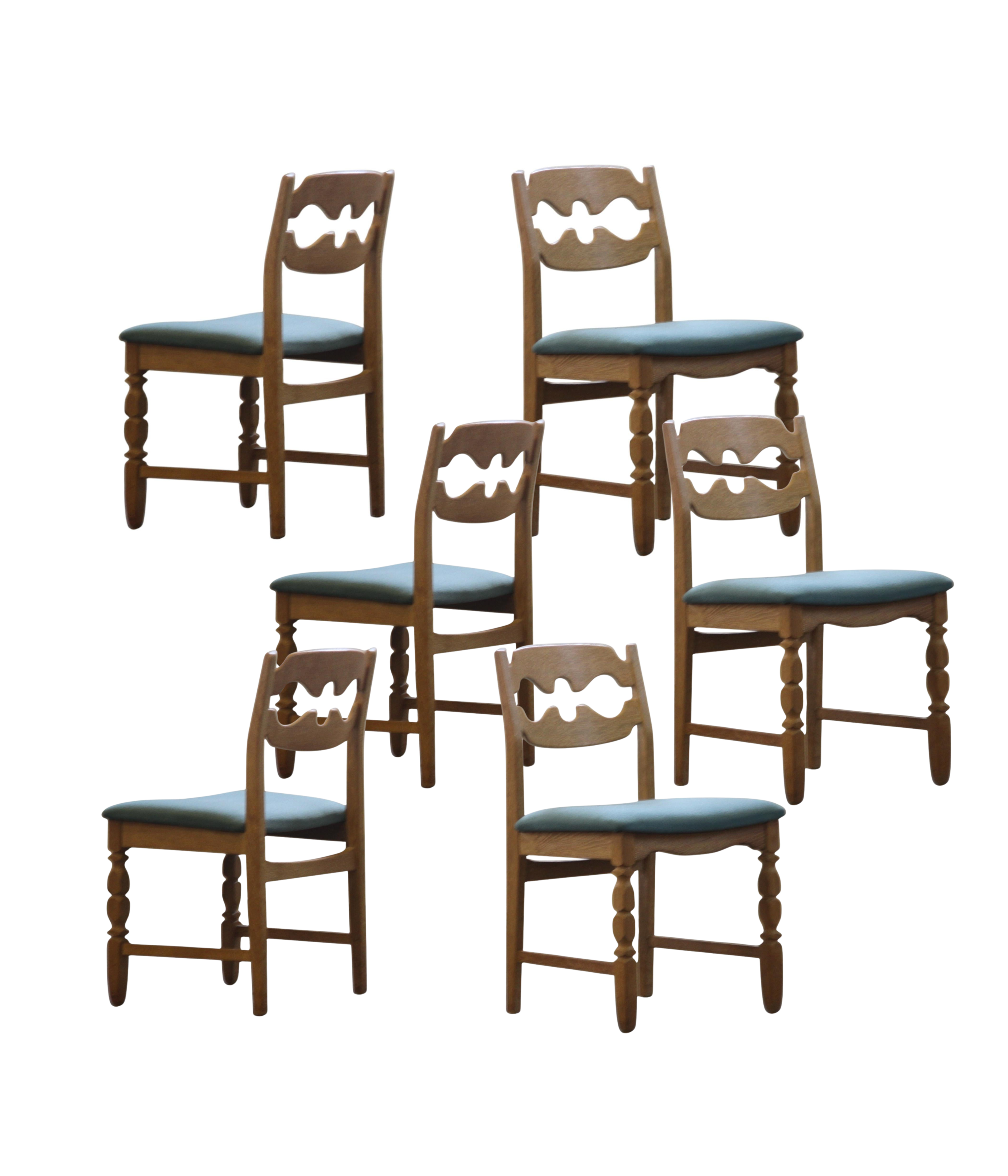 Set_of_6_Henning_Kjærnulf_Razorblade_Oak_Dining_Chairs_for_Nyrup_Møbelfabrik,_Denmark,_1960s-1970s