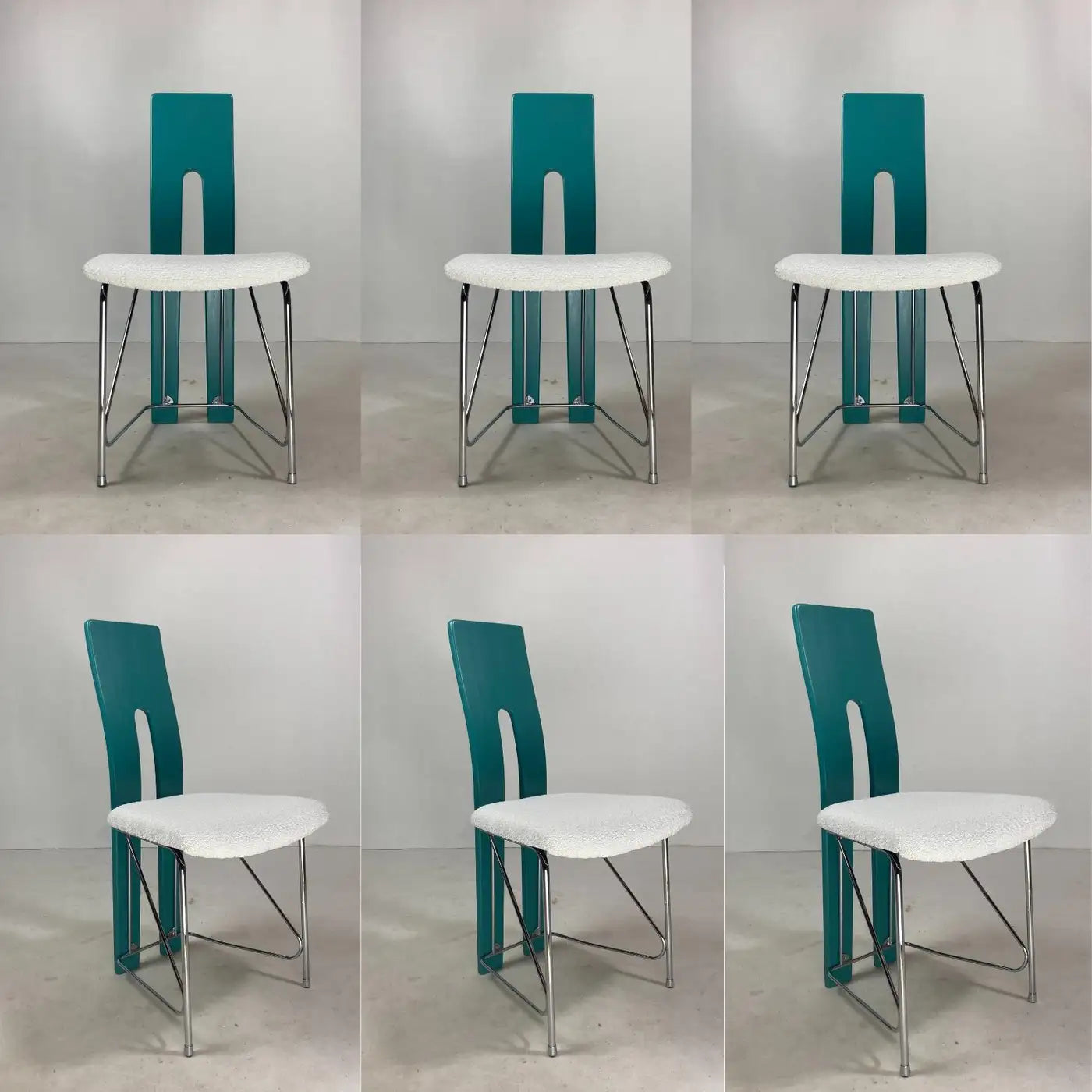 Set_of_6_Memphis_Dining_Chairs_in_Turquoise_with_Bouclé,_1980s