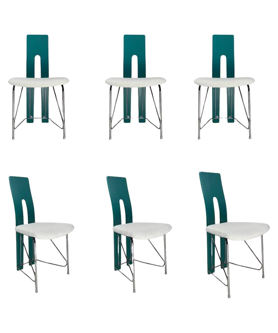 Set_of_6_Memphis_Dining_Chairs_in_Turquoise_with_Bouclé,_1980s