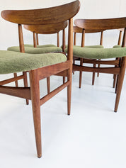Set_of_6_Danish_Teak_Dining_Chairs_with_Olive_Green_Wool_Seats,_1960s,_Denmark