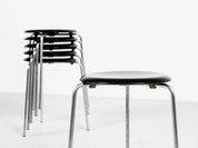 Set_of_6_Midcentury_Dot_stools_in_black_by_Arne_Jacobsen_for_Fritz_Hansen,_1964