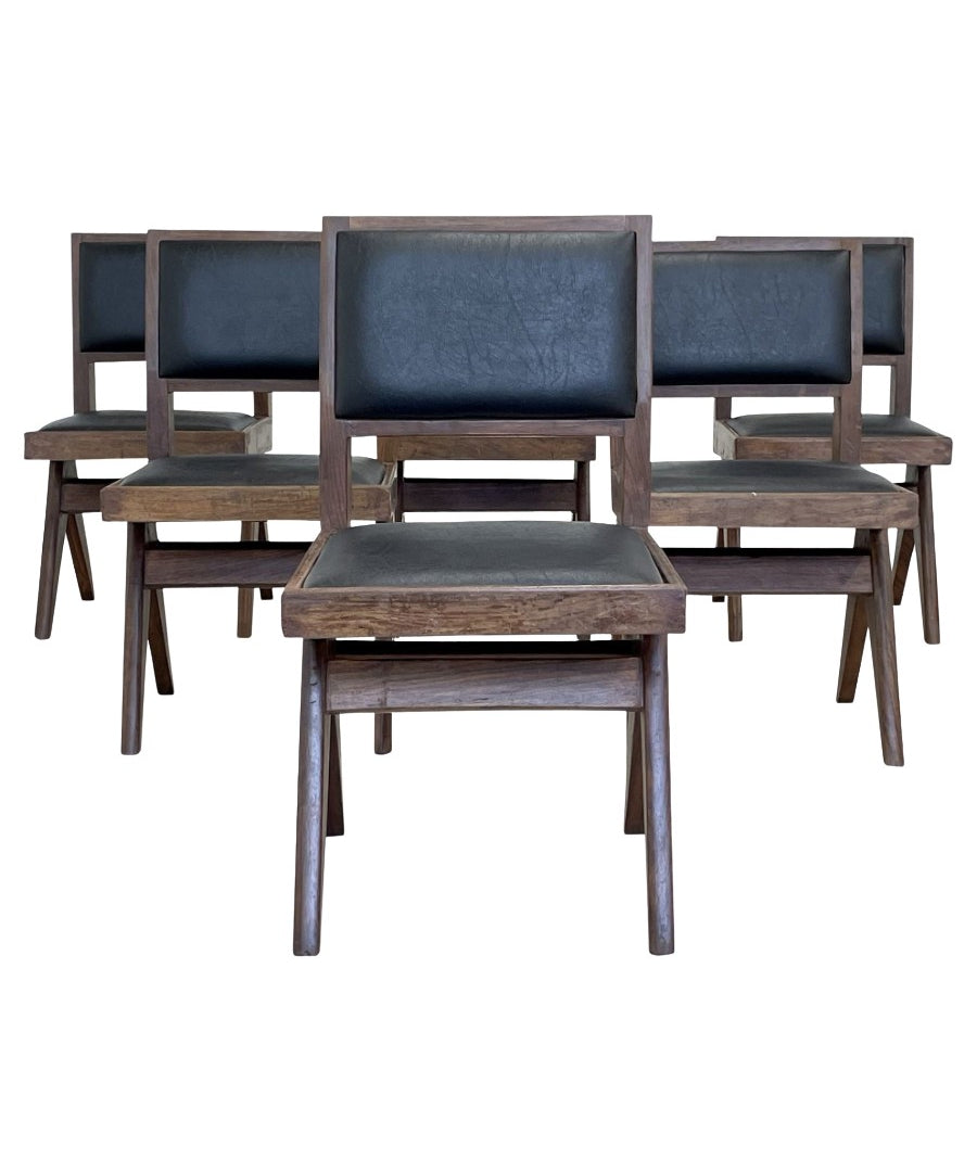 Set_of_6_Pierre_Jeanneret_Dining_Chairs,_French_Mid-Century_Modern_Teak,_Chandigarh