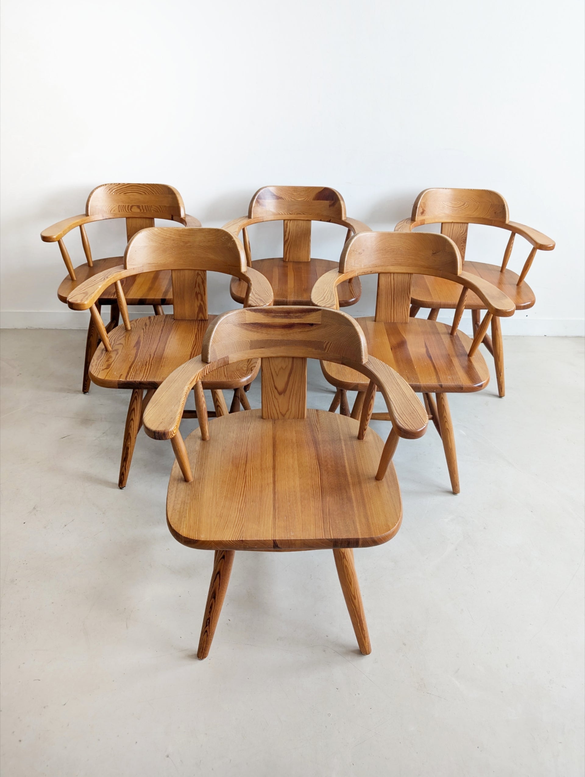 Set_of_6_Spindle_Back_Pine_Dining_Chairs_by_Asko,_1970s,_Finland