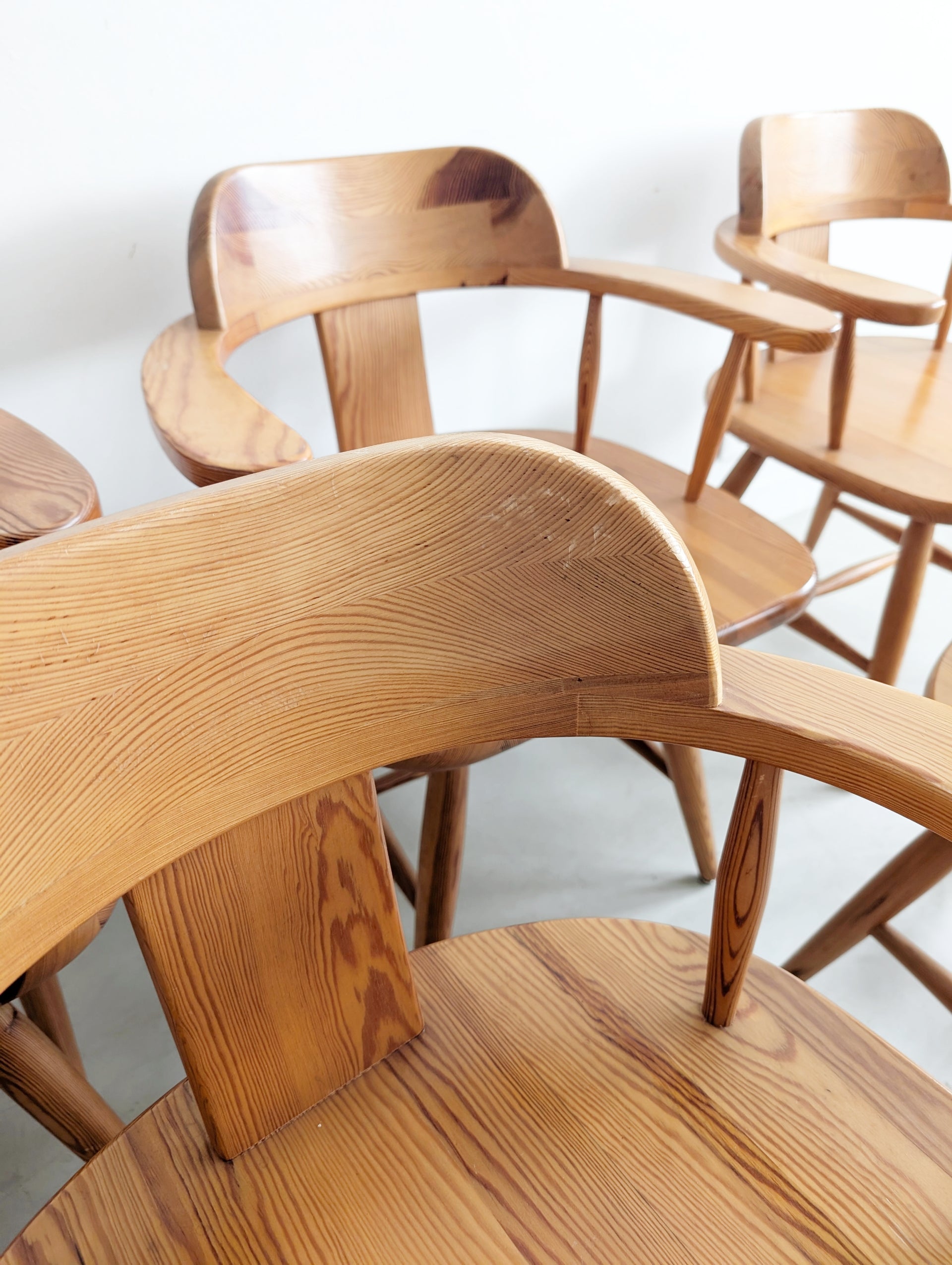 Set_of_6_Spindle_Back_Pine_Dining_Chairs_by_Asko,_1970s,_Finland