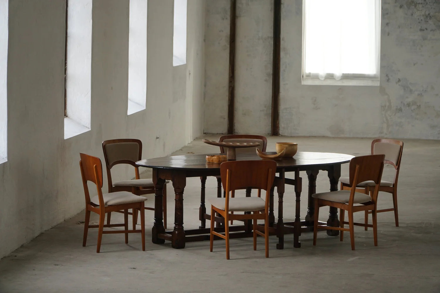 Set_of_6_Scandinavian_Dining_Chairs_in_Oak,_Teak_and_Mohair,_1960s