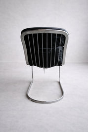 Set_of_6_Willy_Rizzo_Black_Leather_Dining_Chairs_for_Cidue