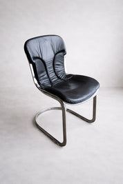 Set_of_6_Willy_Rizzo_Black_Leather_Dining_Chairs_for_Cidue