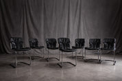 Set_of_6_Willy_Rizzo_Black_Leather_Dining_Chairs_for_Cidue