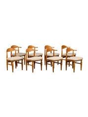 Set_of_8_Brutalist_Oak_Dining_Chairs_by_Henning_Kjærnulf_for_EG_Kvalitetsmøbel,_Off-White_Sheepskin,_Denmark,_1960s