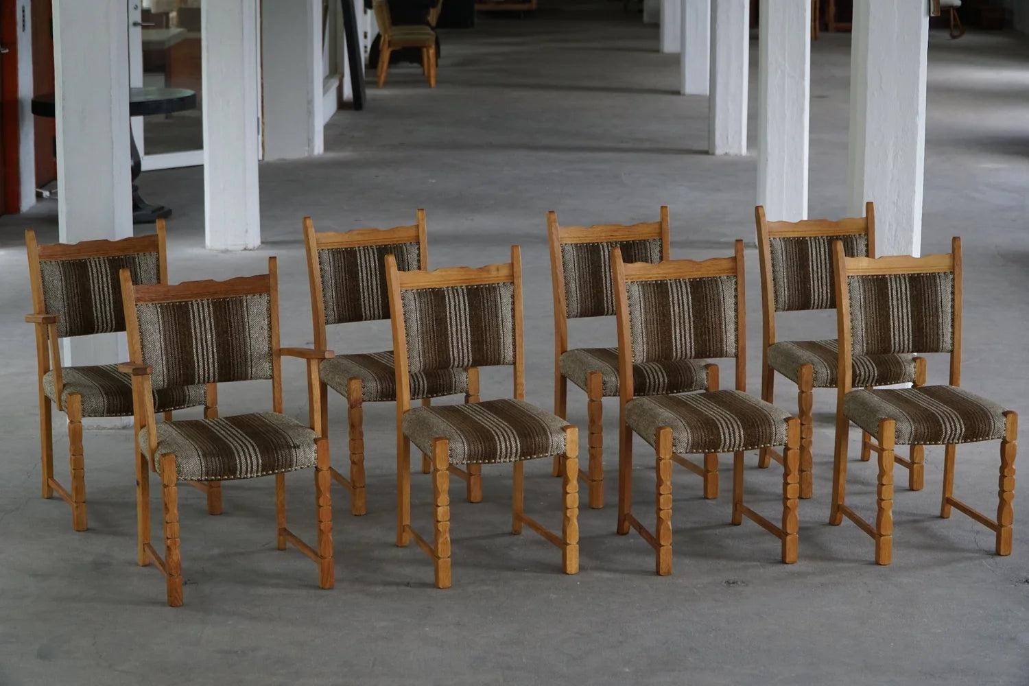 Set_of_8_Danish_Mid_Century_Modern_Oak_Dining_Chairs_with_Wool_Upholstery,_1960s