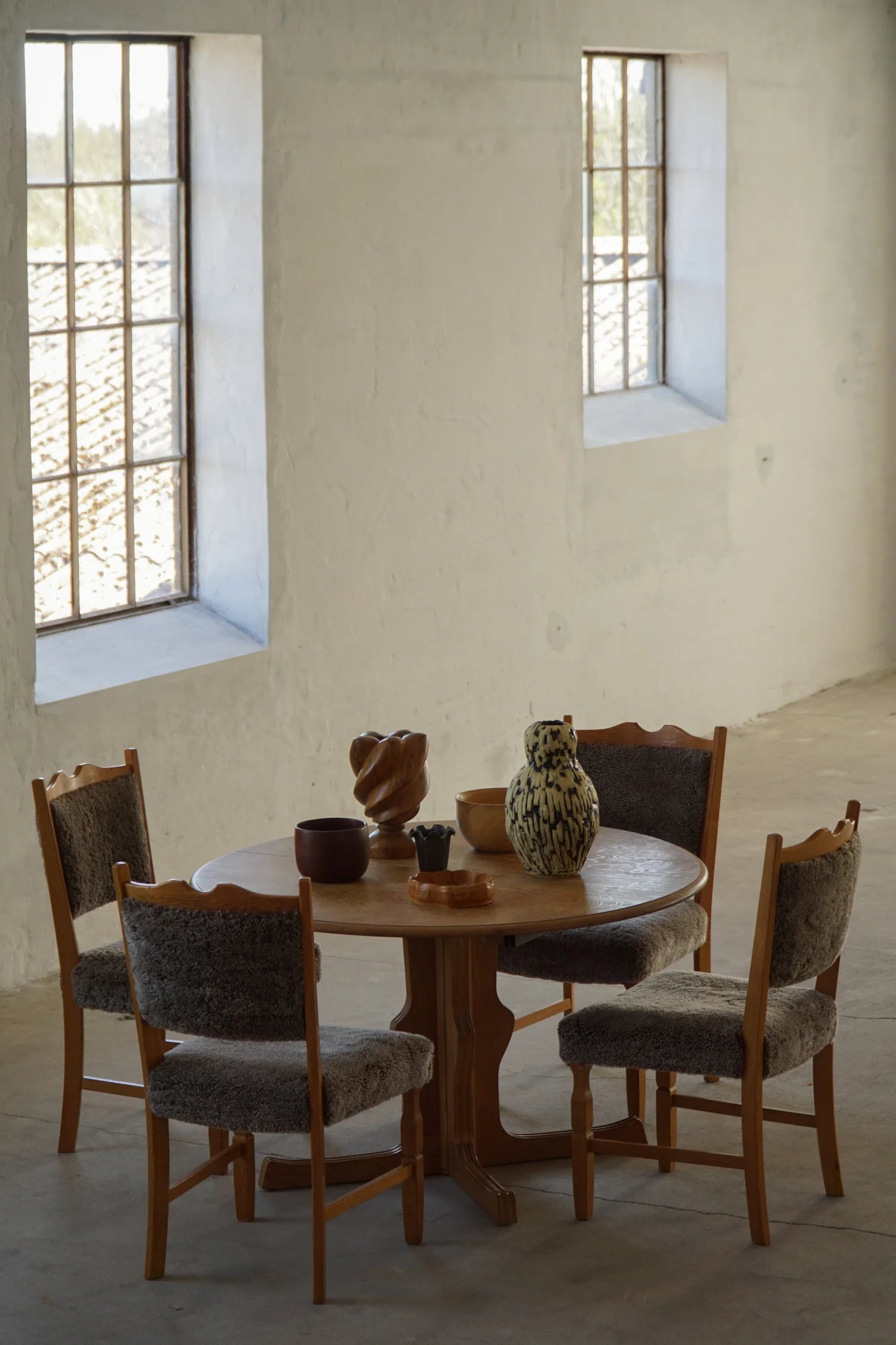 Set_of_8_Danish_Modern_Dining_Chairs_in_Oak_and_Lambswool,_1960s