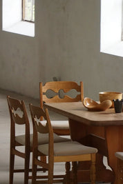 Set_of_8_Henning_Kjærnulf_Razorblade_Dining_Chairs_in_Oak_and_Mohair,_Denmark,_1960s