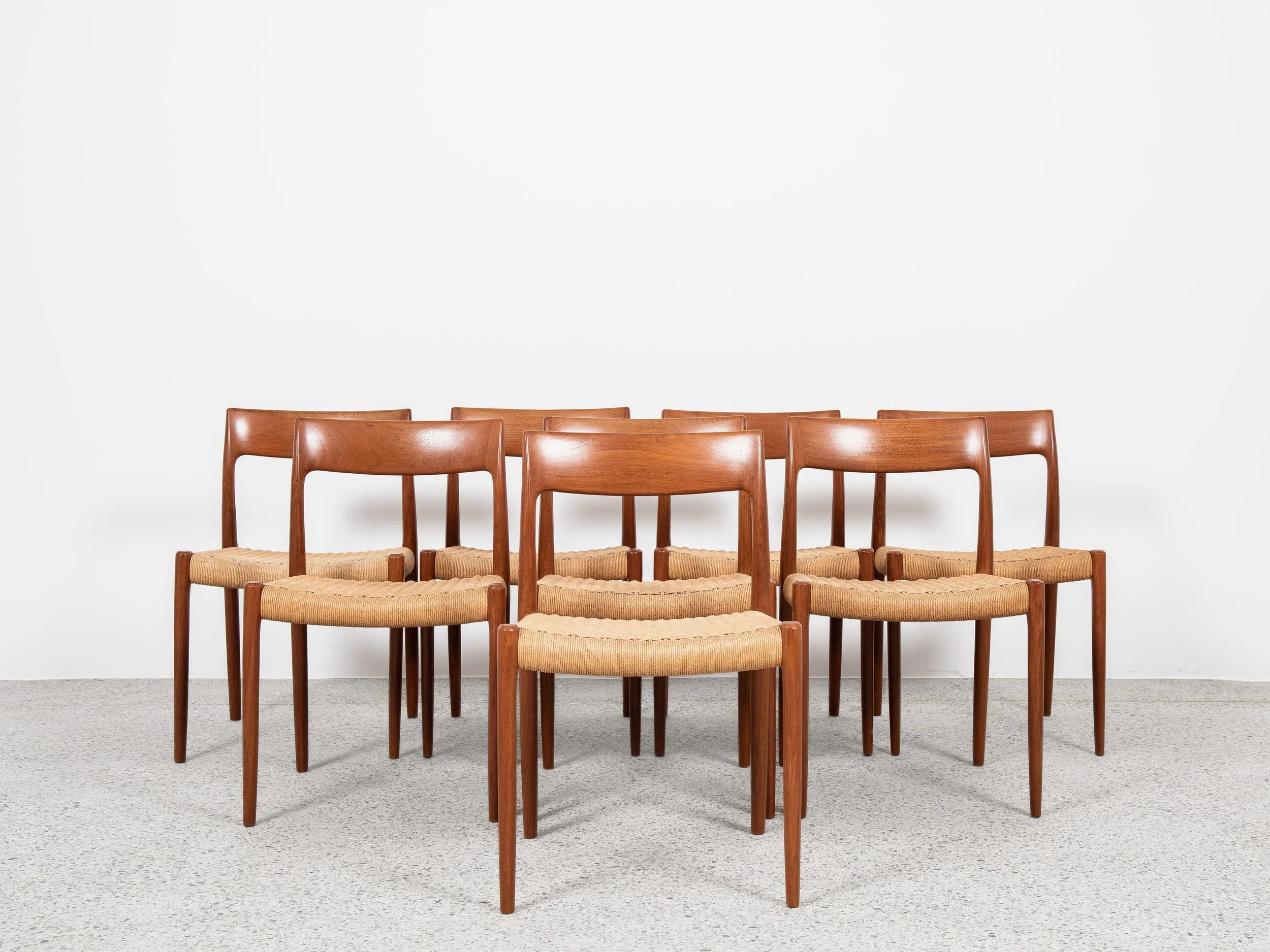 Set_of_8_Midcentury_chairs_Model_77_in_teak_and_paper_cord_by_Niels_Otto_Møller