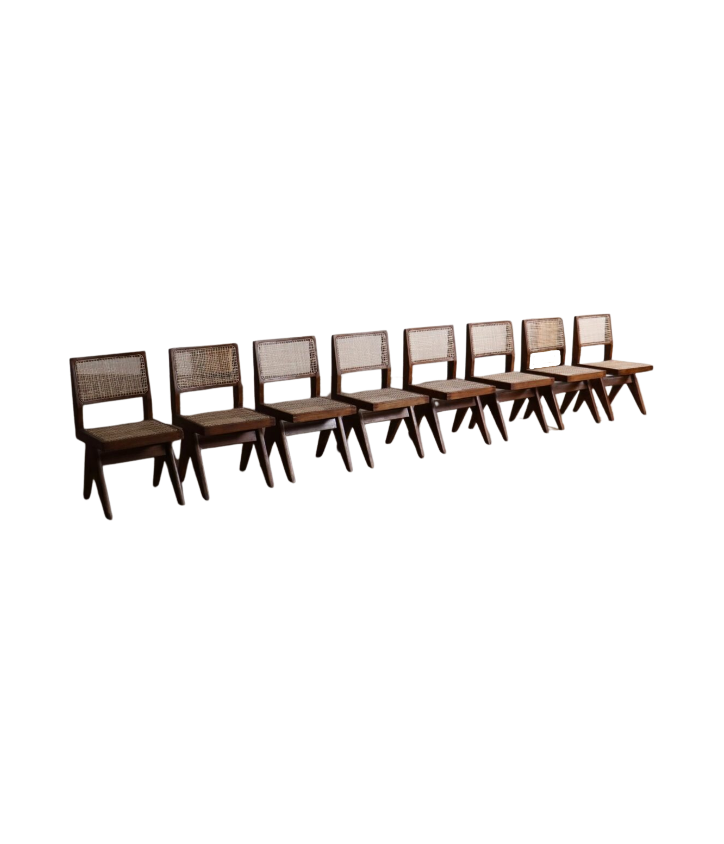 Set_of_8_Pierre_Jeanneret_PJ-SI-25-A_Student_Chairs_in_Teak_and_Cane,_Chandigarh,_1958–59