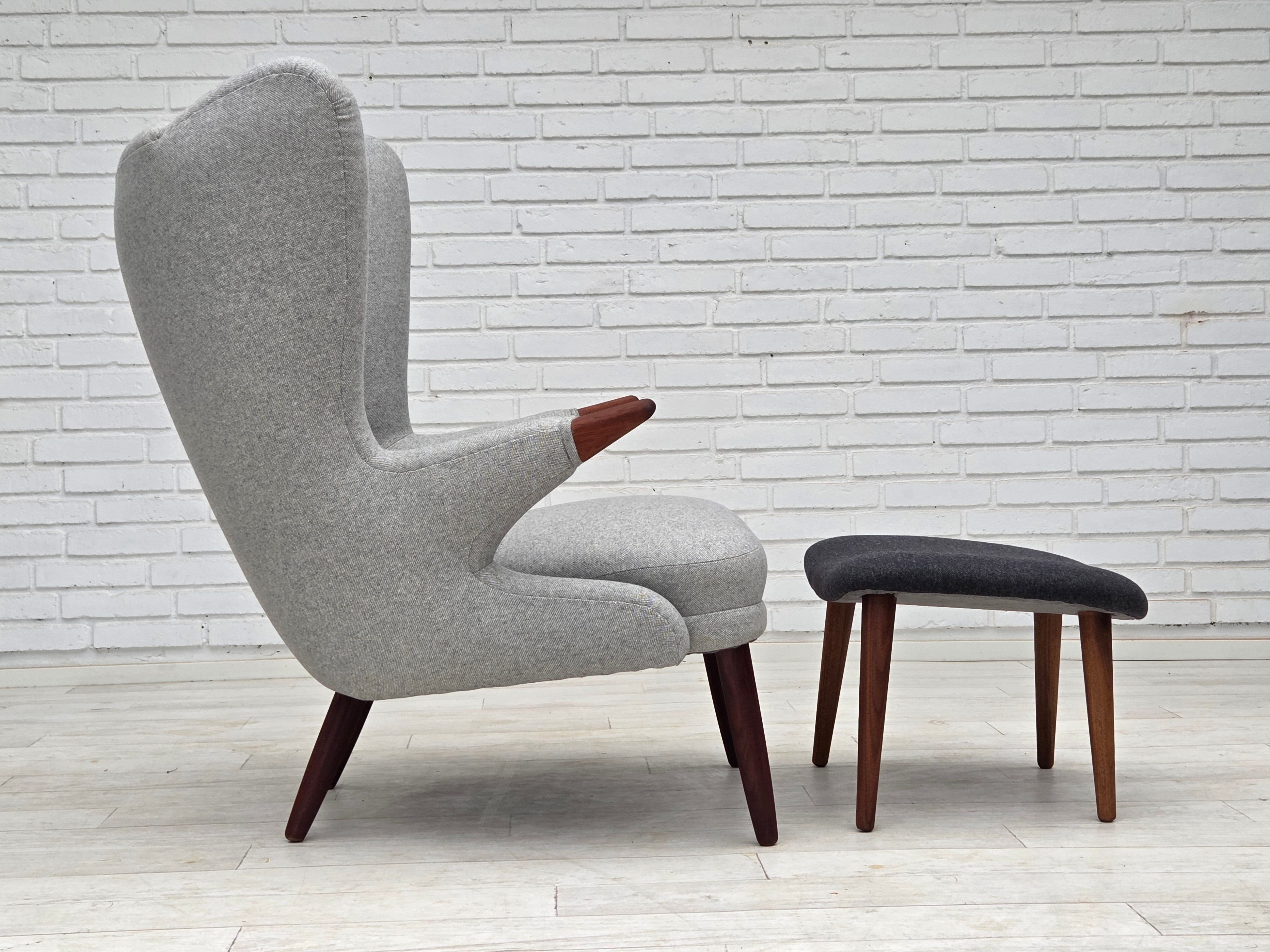 Set_of_Bamsestol_High_Back_Lounge_Chair_with_Ottoman_by_Danish_Maker_1965_Denmark