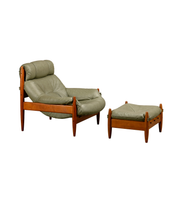 Set_of_Brazilian_Style_Oak_Lounge_Chair_and_Ottoman_in_Sage_Green_Leather,_1970s