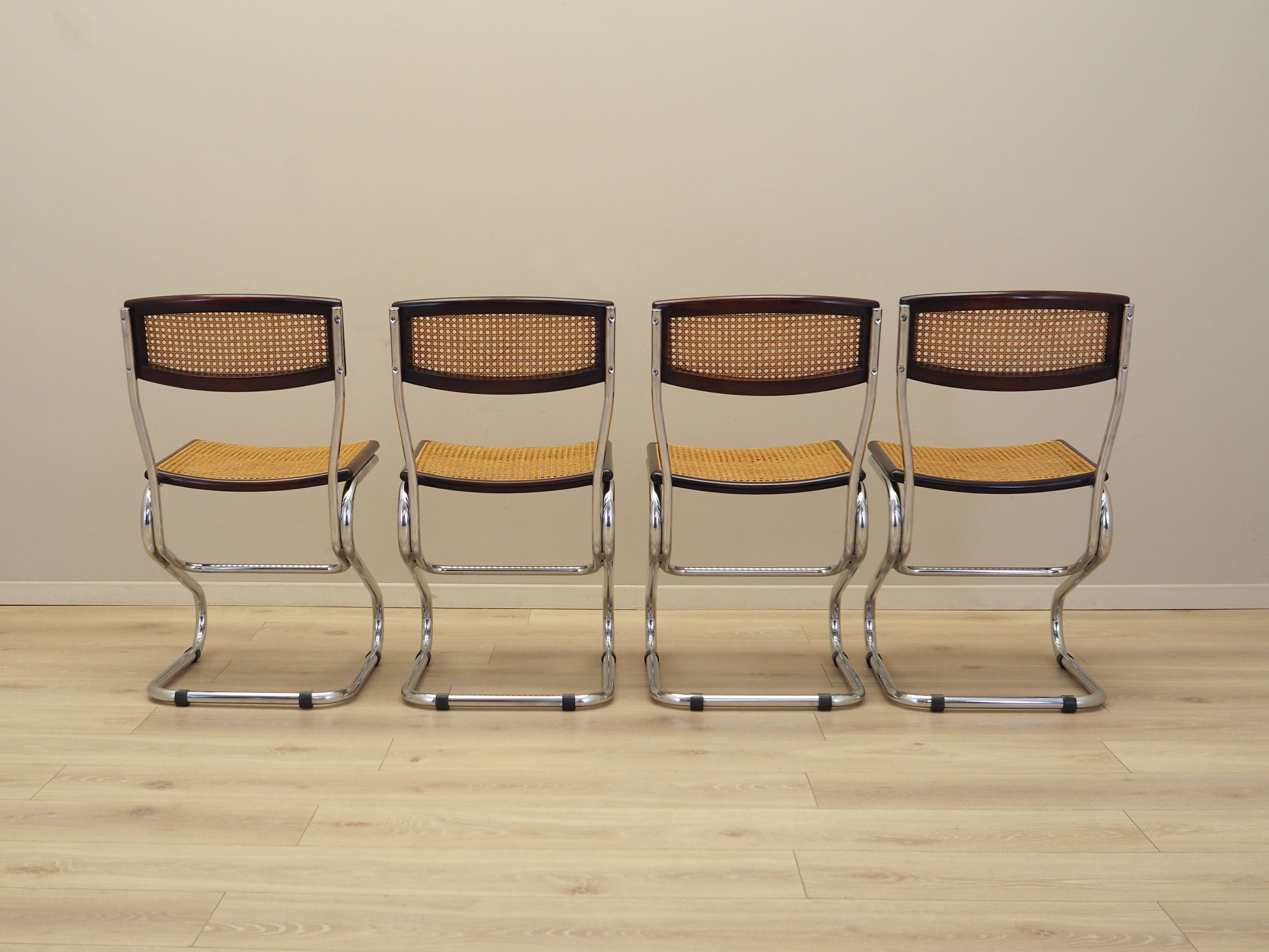 Set_of_4_Chairs,_Bauhaus_Design,_Metal_Frame,_Rattan_And_Beech,_1960s_Italy