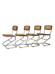 Set_of_4_Chairs,_Bauhaus_Design,_Metal_Frame,_Rattan_And_Beech,_1960s_Italy