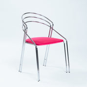 Set_of_4_Italian_Chrome_Dining_Chairs_in_Pink_Velvet,_Postmodern_Dining_Chairs,_1970s