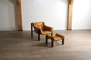 Set_of_Jean_Gillon_“Amazonas”_Lounge_Chair_with_Ottoman_in_Cognac_Leather,_Brazil_1960s