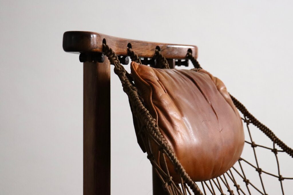Set_of_Jean_Gillon_“Jangada”_Lounge_Chair_with_Ottoman_in_Cognac_Leather,_Brazil_1960s