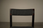 Set_of_6_Jean_Batenburg_Dining_Chairs_for_MI_in_Dark-Stained_Wood_and_Grey_Fabric,_Belgium