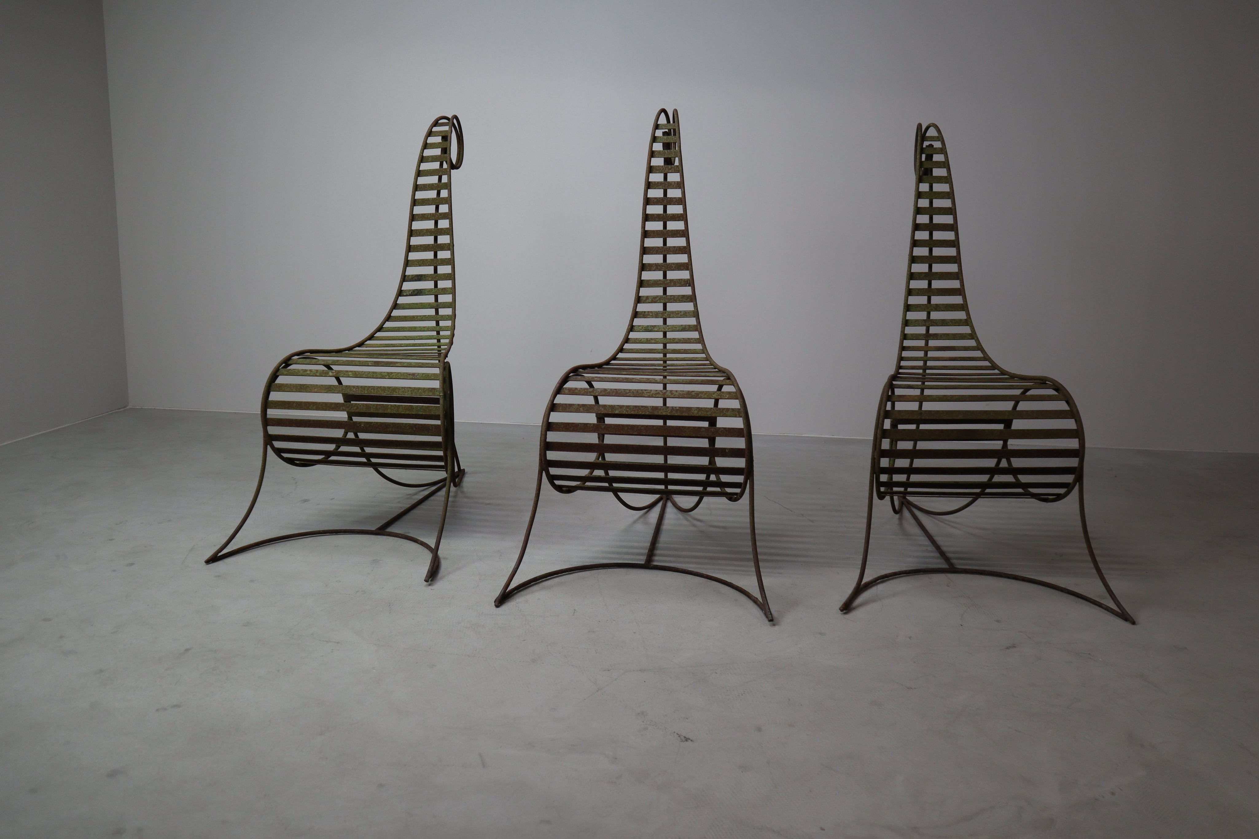 Set_of_3_sculptural_iron_chairs,_in_the_style_of_André_Dubreuil