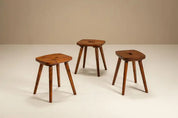 Set_of_3_Stools_in_Stained_Pine,_1960s