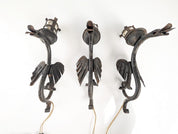 Set_of_3_Wrought_Iron_Dragon_Sconces