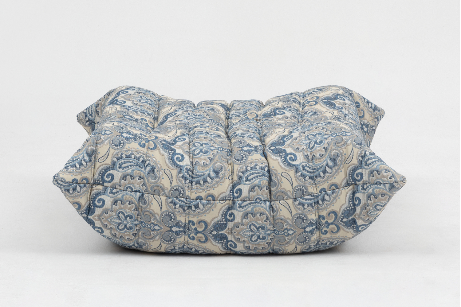 Set_of_Togo_Lounge_Chair_and_Pouf_by_Michel_Ducaroy_for_Ligne_Roset,_Blue_Pattern,_France,_1977