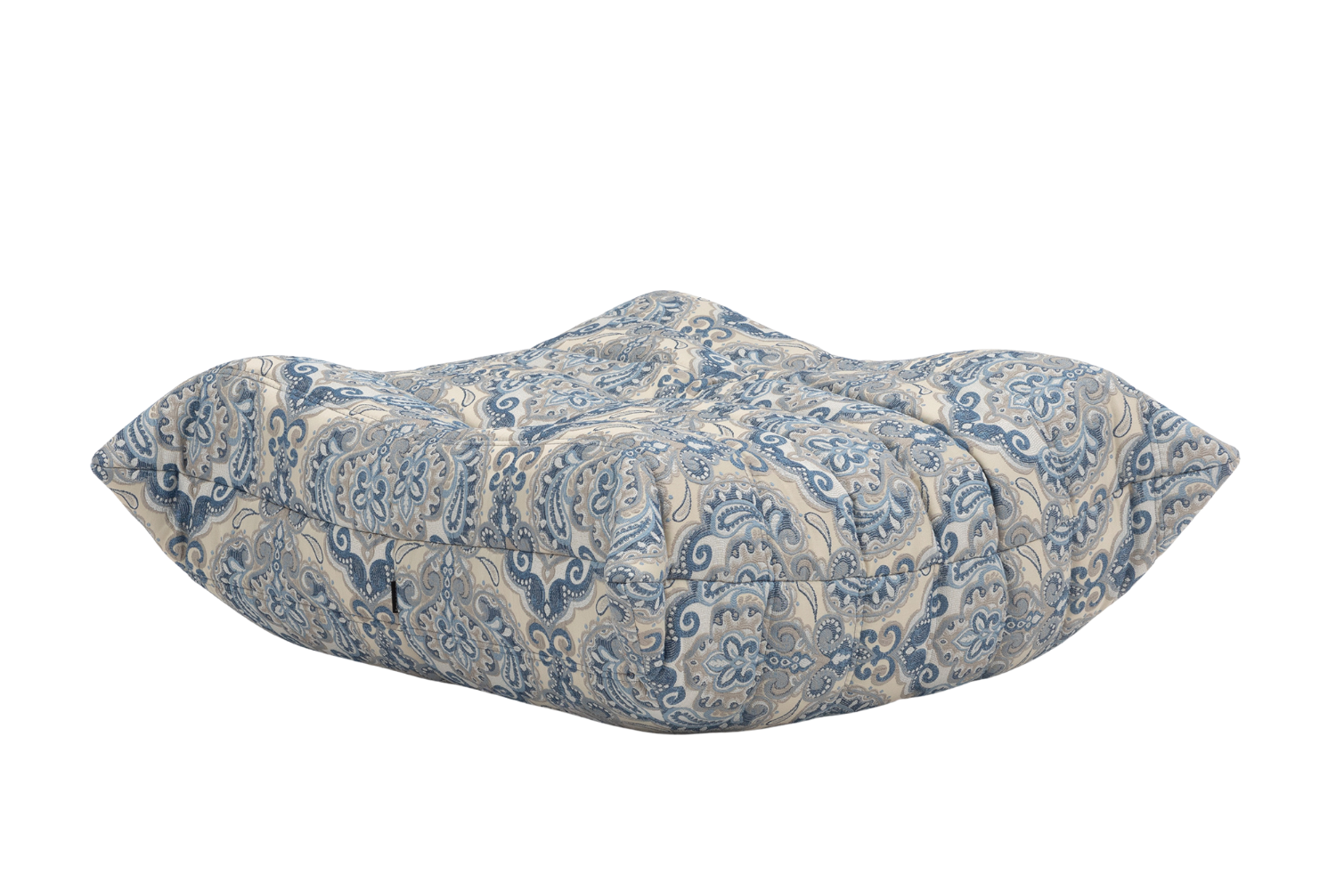 Set_of_Togo_Lounge_Chair_and_Pouf_by_Michel_Ducaroy_for_Ligne_Roset,_Blue_Pattern,_France,_1977