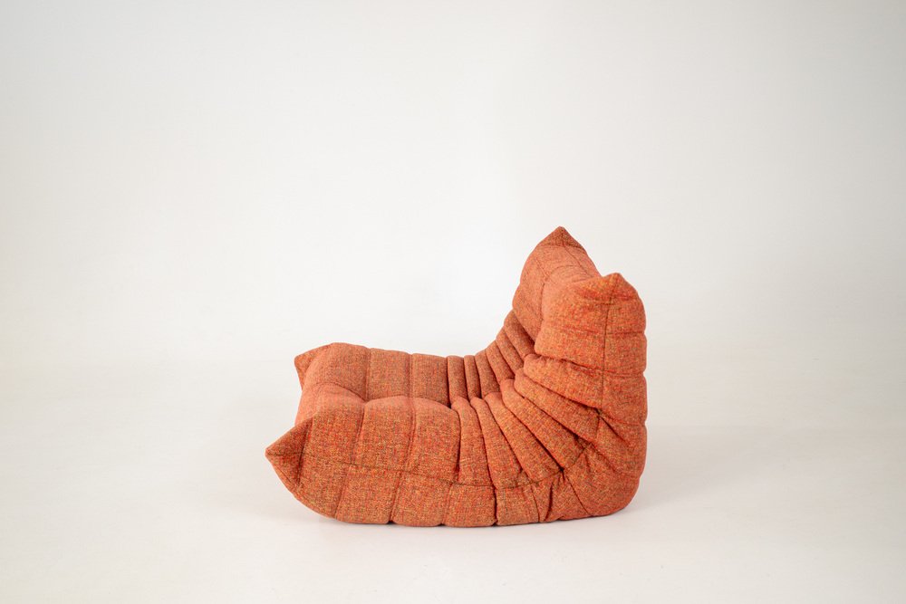 Set_of_Togo_Lounge_Chair_and_Pouf_by_Michel_Ducaroy_for_Ligne_Roset,_Crimson_Tweed_Fabric,_France,_1981