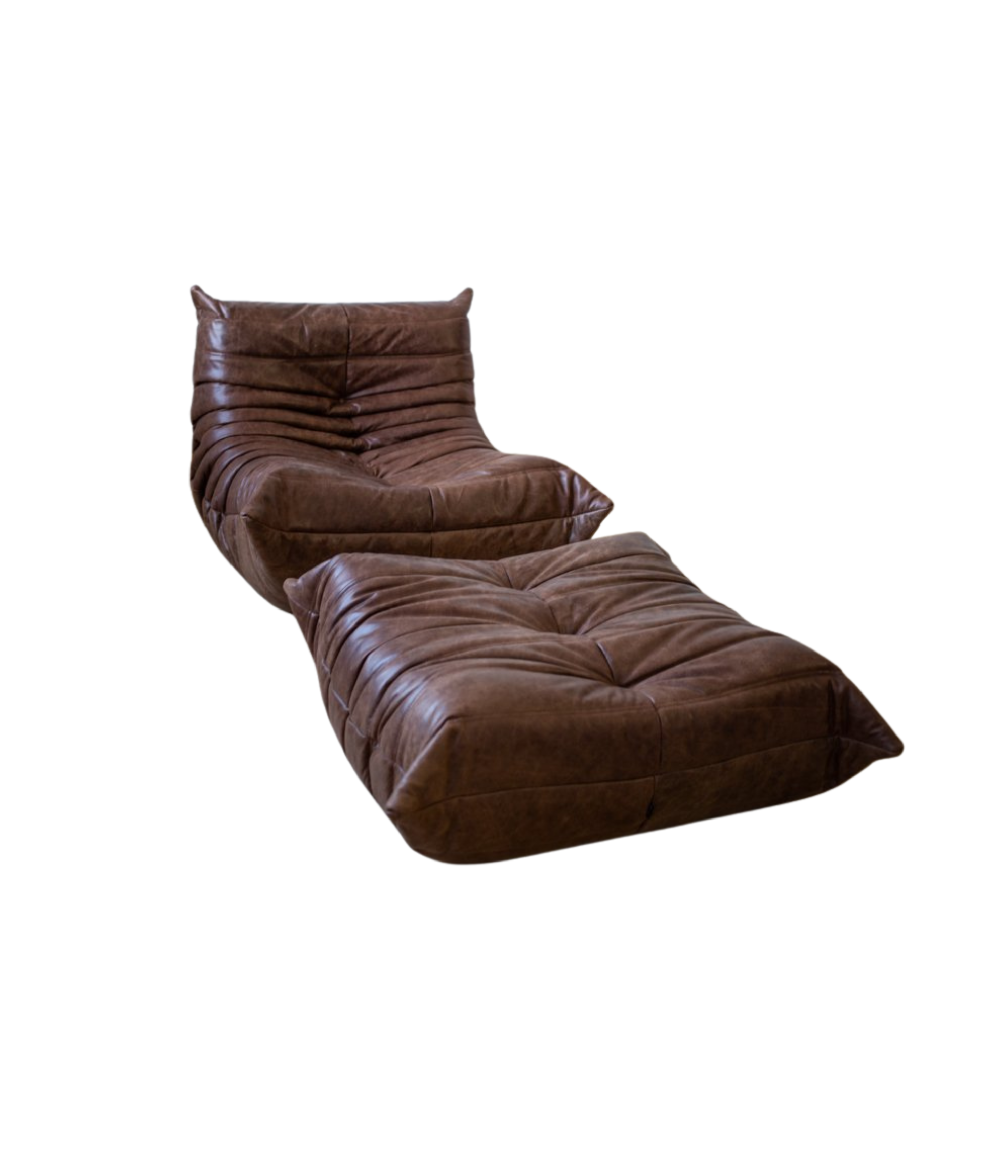 Set_of_Togo_Lounge_Chair_and_Pouf_by_Michel_Ducaroy_for_Ligne_Roset,_Dark_Brown_Leather,_France,_1977