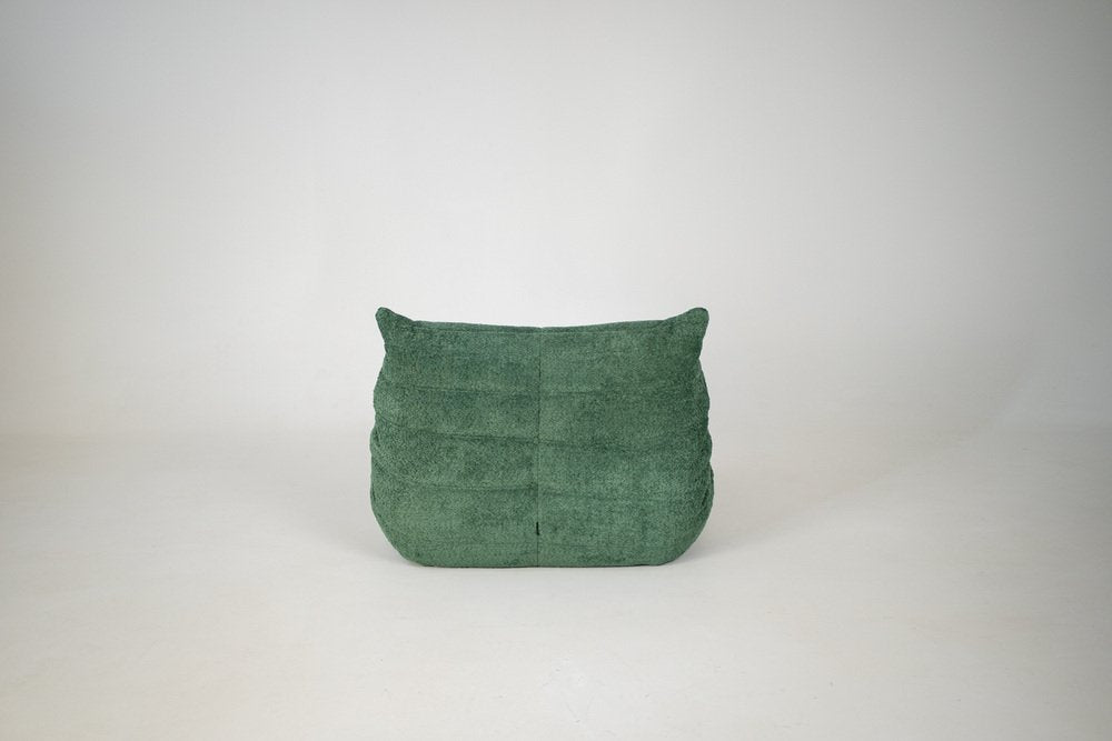 Set_of_Togo_Lounge_Chair_and_Pouf_by_Michel_Ducaroy_for_Ligne_Roset,_Emerald_Boucle_Fabric,_France,_1976