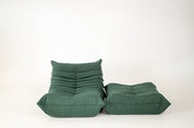 Set_of_Togo_Lounge_Chair_and_Pouf_by_Michel_Ducaroy_for_Ligne_Roset,_Green_Fabric,_France,_1981