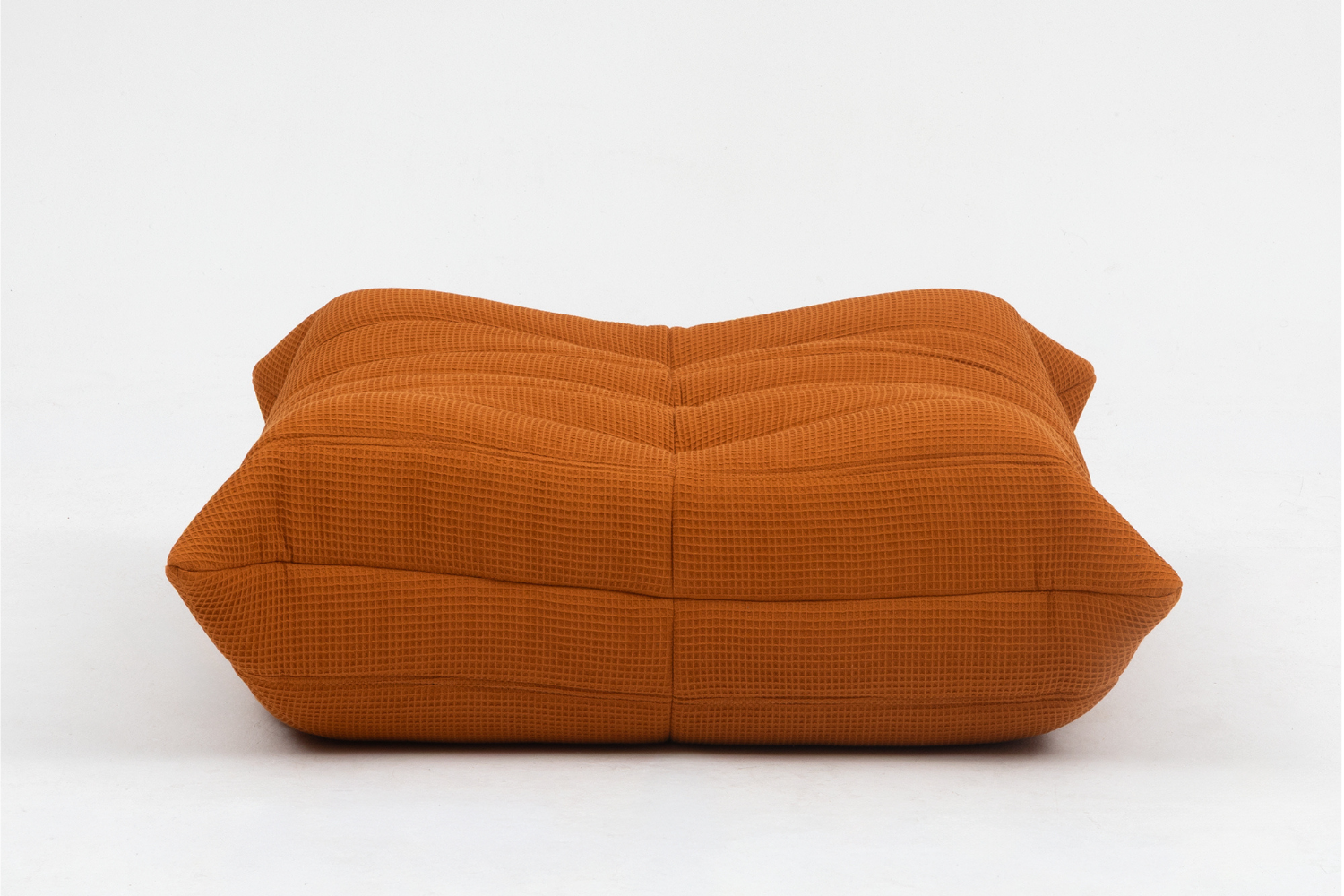 Set_of_Togo_Lounge_Chair_and_Pouf_by_Michel_Ducaroy_for_Ligne_Roset,_Orange_Fabric,_France,_1975