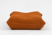 Set_of_Togo_Lounge_Chair_and_Pouf_by_Michel_Ducaroy_for_Ligne_Roset,_Orange_Fabric,_France,_1975