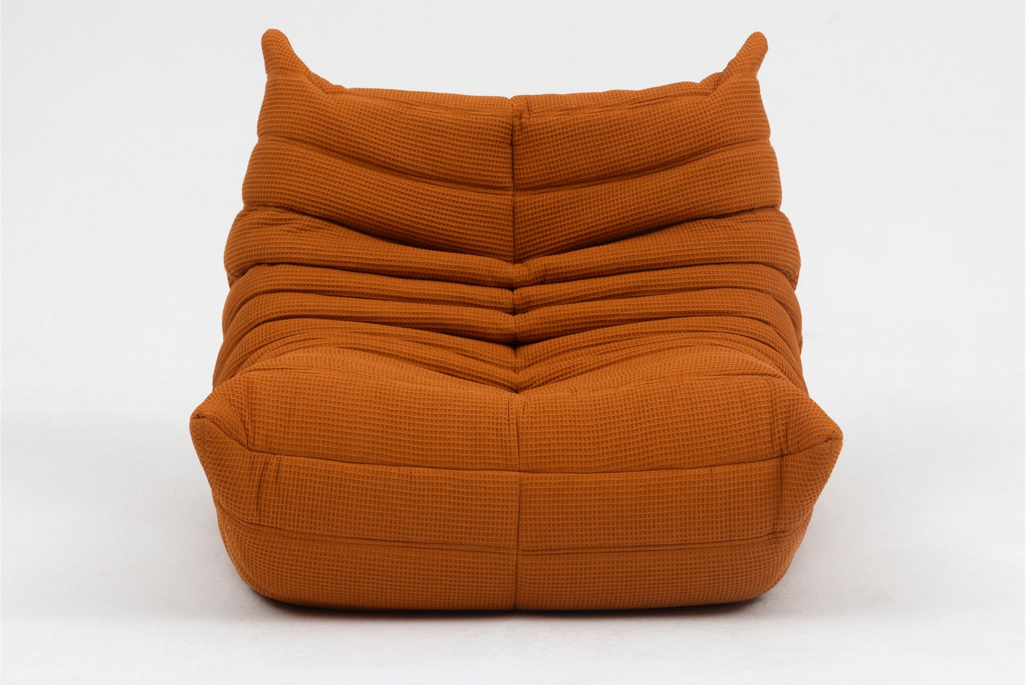 Set_of_Togo_Lounge_Chair_and_Pouf_by_Michel_Ducaroy_for_Ligne_Roset,_Orange_Fabric,_France,_1975