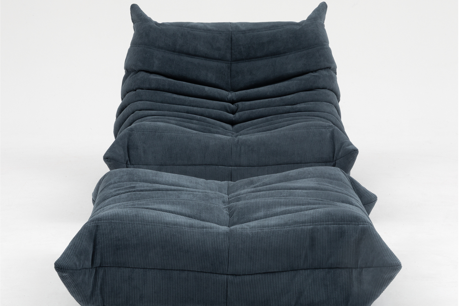 Set_of_Togo_Lounge_Chair_and_Pouf_by_Michel_Ducaroy_for_Ligne_Roset,_Grey_Corduroy,_France,_1981