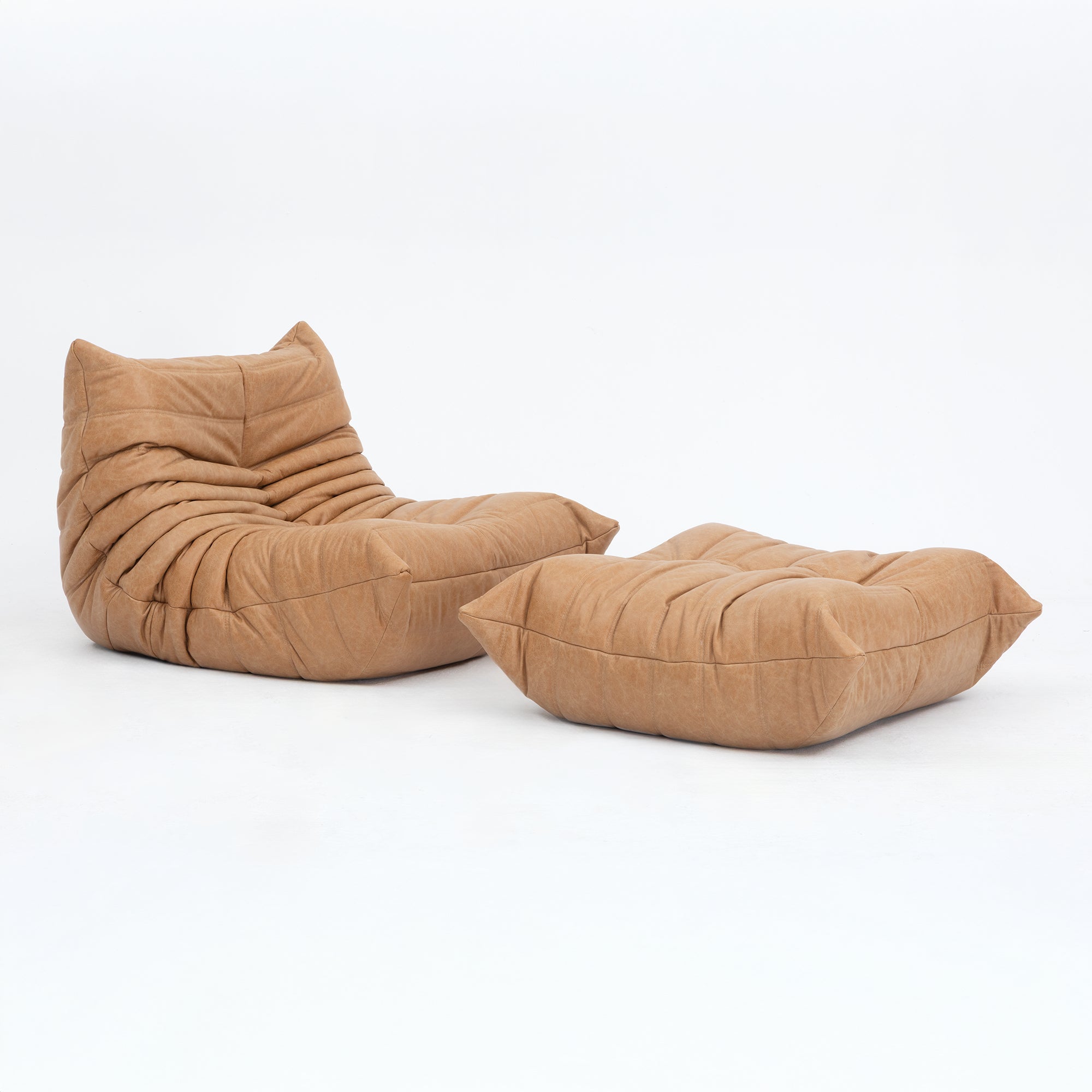 Set_of_Togo_Lounge_Chair_and_Pouf_by_Michel_Ducaroy_for_Ligne_Roset,_Grey_Corduroy,_France,_1982