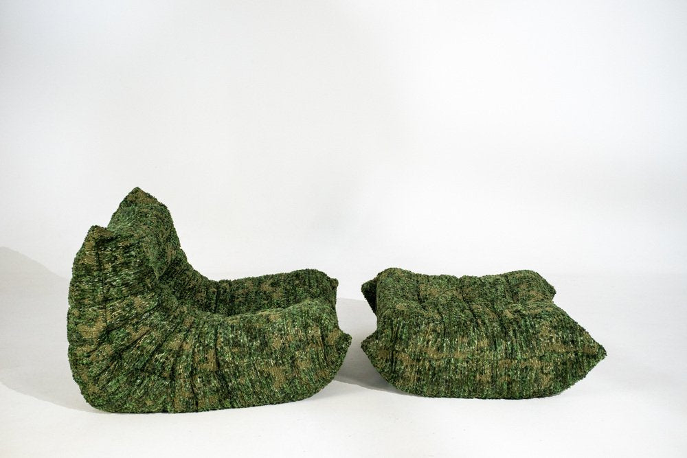 Set_of_Togo_Lounge_Chair_and_Pouf_by_Michel_Ducaroy_for_Ligne_Roset,_Heritage_Wave_Fabric,_France,_1977