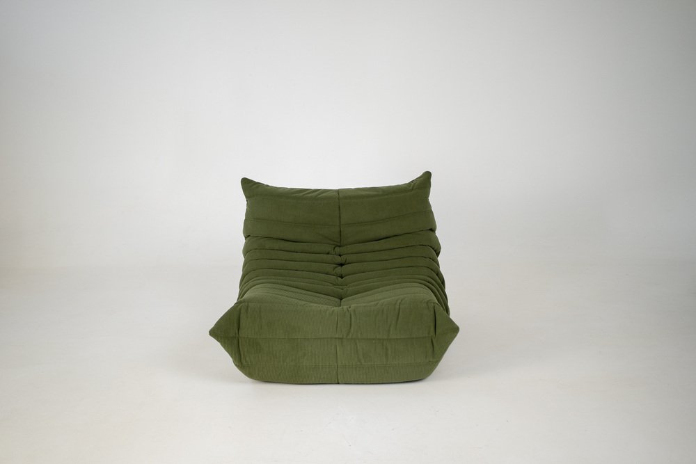 Set_of_Togo_Lounge_Chair_and_Pouf_by_Michel_Ducaroy_for_Ligne_Roset,_Khaki_Corduroy,_France,_1974