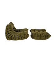 Set_of_Togo_Lounge_Chair_and_Pouf_by_Michel_Ducaroy_for_Ligne_Roset,_Khaki_Velvet,_France,_1976