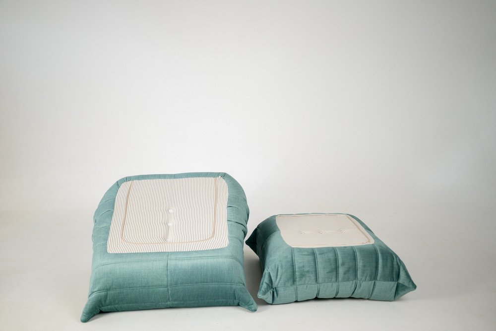 Set_of_Togo_Lounge_Chair_and_Pouf_by_Michel_Ducaroy_for_Ligne_Roset,_Mint_Velvet,_France,_1980