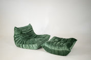 Set_of_Togo_Lounge_Chair_and_Pouf_by_Michel_Ducaroy_for_Ligne_Roset,_Pistachio_Boulcet_Fabric,_France,_1977