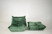 Set_of_Togo_Lounge_Chair_and_Pouf_by_Michel_Ducaroy_for_Ligne_Roset,_Pistachio_Boulcet_Fabric,_France,_1977