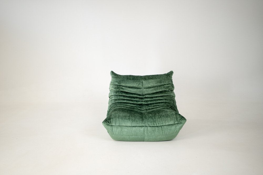 Set_of_Togo_Lounge_Chair_and_Pouf_by_Michel_Ducaroy_for_Ligne_Roset,_Pistachio_Boulcet_Fabric,_France,_1977