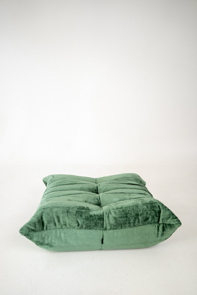 Set_of_Togo_Lounge_Chair_and_Pouf_by_Michel_Ducaroy_for_Ligne_Roset,_Pistachio_Boulcet_Fabric,_France,_1977