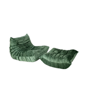 Set_of_Togo_Lounge_Chair_and_Pouf_by_Michel_Ducaroy_for_Ligne_Roset,_Pistachio_Boulcet_Fabric,_France,_1977