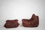Set_of_Togo_Lounge_Chair_and_Pouf_by_Michel_Ducaroy_for_Ligne_Roset,_Rust_Velvet,_France,_1979
